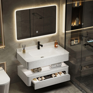 Lussuoso Specchio Intelligente Moderno in Marmo per Hotel, Lavabo da <span class=keywords><strong>Bagno</strong></span> a Parete Facile da Pulire, Colore Personalizzabile, Garanzia di 3 Anni, Marca OEM No - Product Image 1
