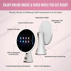 Vercon thông minh Màn hình cảm ứng trang điểm gương LED có thể điều chỉnh ánh sáng 5x từ <span class=keywords><strong>Magnifying</strong></span> mỹ phẩm gương và ai phân tích chăm sóc da - Product Image 2