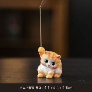 Brûleur d'encens en céramique en forme de chaton mignon, diffuseur d'aromathérapie, décoration créative pour la maison, décoration zen pour la cérémonie du thé - Product Image 5