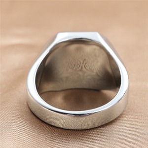 Men's Geometric <b>Titanium</b> Steel <b>Ring</b> <b>Black</b> Red Gemstone Bezel Setting Punk Style Fashion Jewelry Gift 24060 - Product Image 2
