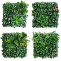 Décoration de pelouse de fleur de simulation de mur de plante artificielle d'intérieur verte pour l'option de tenture murale de fond de balcon