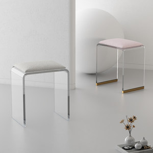 Taburete de <span class=keywords><strong>Maquillaje</strong></span> y Vestidor de Acrílico Transparente de Alta Gama, Estilo Moderno y Lujoso para Dormitorio de Niñas y Vestidor, Modelo N-01 - Product Image 4