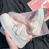 Nouvelles baskets blanches tendance pour femmes, lacets, style campus, chaussures de sport décontractées pour étudiants, confortables, tendance pour l'hiver