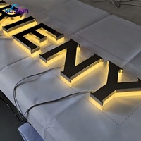 Enseigne lumineuse personnalisée haut de gamme avec logo rétroéclairé pour entreprise et domicile, lettres en métal 3D éclairées par LED IP65, compatible Homekit, pour montage mural