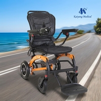 Fauteuil roulant électrique pliable télécommandé, léger en aluminium, avec batterie au lithium