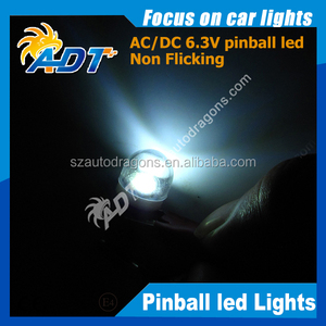 LED pour flipper AC 6.3V sans scintillement # 44 5050SMD + Lentille transparente non polarisée # 44 # 47 ampoules à baïonnette Ba9s - Product Image 4
