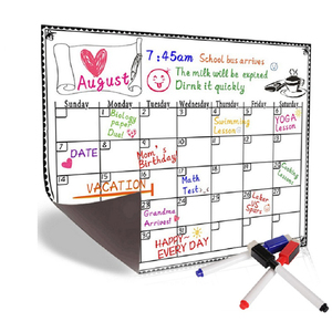 Menú de borrado en seco para nevera personalizado, <span class=keywords><strong>semanal</strong></span>, <span class=keywords><strong>pizarra</strong></span> blanca negra, calendario magnético, tabla organizadora magnética - Product Image 6