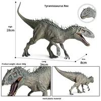 Figurine de dinosaure en PVC 3D Indominus Tyrannosaurus, modèle éducatif, jouet animal jurassique pour enfants, fabricant 2025