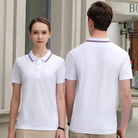 T-shirt d'été slim basique 100% coton pour hommes à manches courtes et décontracté pour polo de couleur unie-Basic Essentials