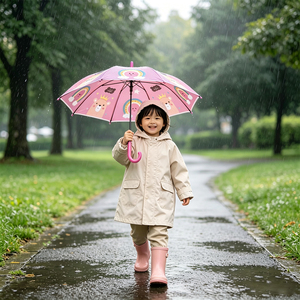 OVIDA <span class=keywords><strong>Parapluie</strong></span> mignon personnalisé 19 "8 k <span class=keywords><strong>Parapluie</strong></span> pour enfants créatif <span class=keywords><strong>Parapluie</strong></span> portable pour étudiant en dessin animé ensoleillé et pluvieux - Product Image 3