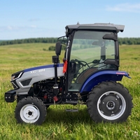 4x4 Landwirtschaftlicher Traktor 60PS 4WD 8-Gang Hydraulische Servolenkung Starker Hubkraft-Hinterrad-Dreipunktaufhängungspumpe