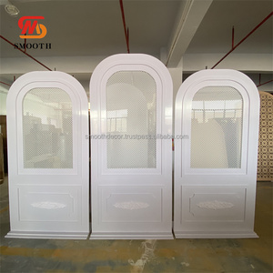 อุปกรณ์ตกแต่งผนังอะคริลิคสีขาวตกแต่งซุ้มโค้งกลมอะคริลิคแบบเรียบ - Product Image 2