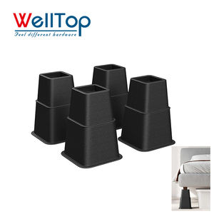 وصل حديثًا من أعلى الآبار ، رافعات سرير بلاستيكية سوداء بارتفاع قابل للتعديل ، طاولة أريكة ، قاعدة مكتب للاستخدام في المطبخ ، أثاث قابل للتكديس - Product Image 1