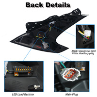 SINDAR Nouveaux feux arrière électro-plaqués transparents Full RGB pour Nissan 370z Nismo Fairlady Z34 2008-2019 08-19 Feux arrière