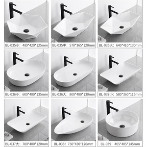 Cemento stampo unico bacino di ceramica a mano in porcellana lavandini di lavaggio lavandino del bagno Lavelli bacini - Product Image 5