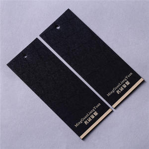 Special <b>Cardboard</b> Hot Stamping Paper Garment hang Tags Luxury <b>Thick</b> Black Brand Labels and Tags Personalised Swing Tag - Product Image 4