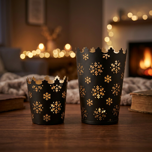 Support de bougie cylindrique en fer doré Sonnet Decor, fait main, écologique, imperméable, sans plomb, impression numérique, décoration intérieure - Product Image 3