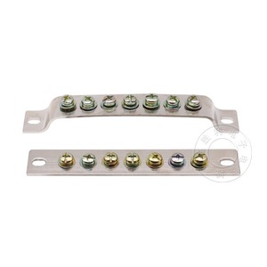 <b>Copper</b> Busbar Terminal Block 2x15 3/5/7/10 Hole Grounding Wire Neutral Bar Electric Power <b>Screw</b> Fixing - Product Image 3