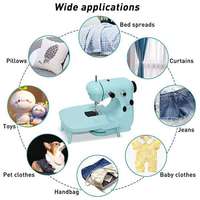 Machine à coudre portable électrique mini-moteur pour T-shirts, point noué, en plastique durable, pratique pour la couture manuelle et la broderie à domicile
