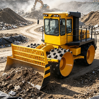 Compacteur à lame renforcée 23T pour le traitement des déchets, rouleau compacteur robuste pour décharges, à vendre