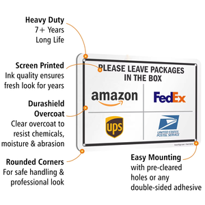 Securun 2025 panneau de signalisation robuste en aluminium durable sérigraphié pour la livraison de <span class=keywords><strong>colis</strong></span> USPS/FedEx/<span class=keywords><strong>UPS</strong></span> - Product Image 5
