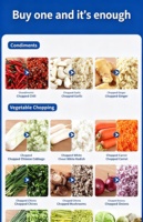 Picadora Eléctrica Comercial de Alimentos de Acero Inoxidable, Multifuncional, para Carne, Verduras, Cebolla y Ajo, Fácil de Limpiar