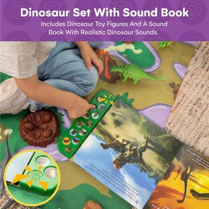 Dinosauro giocattolo Set per bambini libro sonoro con ruggiti realistici e 12 grandi figure Dino Set di gioco educativo per i più piccoli - Product Image 2