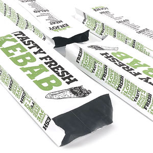 Bolsas de Papel Kraft Biodegradables con Lámina de Aluminio para Comida Rápida <span class=keywords><strong>Burger</strong></span> <span class=keywords><strong>King</strong></span>, Impresión Offset para Ensaladas, Kebab y Comida para Llevar - Product Image 4