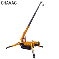 CHAVAC CE-Standard Kleiner Raupenkran 3-16 Tonnen Tragbarer Raupenkran 23,5m Hubhöhe Energiesparender Mini-Spinnenkran