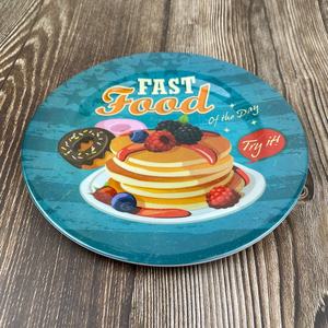 Assiettes plates rondes en mélamine de 8 pouces pour servir des desserts <span class=keywords><strong>et</strong></span> des plats rapides - Product Image 2