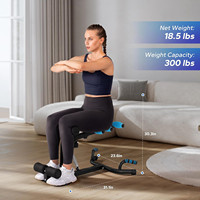 Máquina de sentadillas profundas Wellshow para mujeres, máquina de entrenamiento de glúteos ajustables, máquina de entrenamiento de realce de pierna central para gimnasio en casa