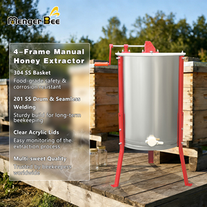 Mengerbee Séparateur de miel en acier inoxydable certifié CE ISO avec garantie d'un an pour apiculture, pour 4 cadres de ruche - Product Image 1