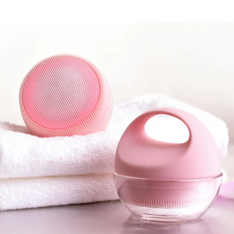 2019 Newest Electric Skin Care Face Brush Cleanser Silicone Massage Mini Facial Cleansing Brush