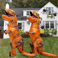 Costume de dinosaure gonflable à gonflage rapide, fonctionnant sur piles, pour adultes, écologique, imperméable, avec LED, pour Halloween et événements scolaires