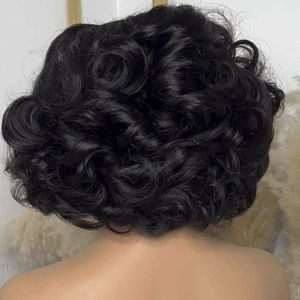 Peluca <span class=keywords><strong>de</strong></span> Cabello Natural Vietnamita con Ondas, Color Natural Sin Procesar, Peluca <span class=keywords><strong>de</strong></span> Encaje con Ondas Sin Adhesivo Natural - Product Image 2