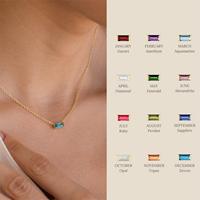 Collier avec pendentif en pierre naturelle de naissance en acier titane pour femme Collier avec pendentif en pierre naturelle de naissance Bijoux