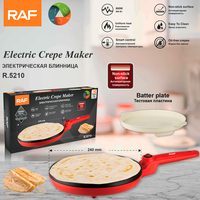 Crêpière électrique RAF R.5210 800W 240mm, surface antiadhésive, contrôle intelligent de la température, chauffage uniforme, nettoyage facile, machine à crêpes