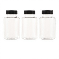 Conteneur en plastique transparent économique pour capsules et vitamines, pot d'emballage léger à large ouverture