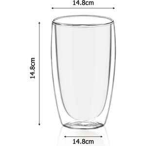 Ensemble de verres à double paroi 6 pièces, verres à boire, tasses à café en verre, fabricants - Product Image 2