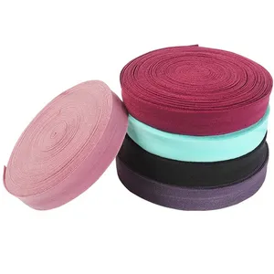 Nhà Máy Giá Khác Nhau Tùy Chỉnh Màu Sắc Trắng Và Màu Đen Trong Kho Gấp Trên Đàn Hồi Đôi Bias Tape Binding Cho Bra