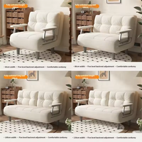Canapé d'angle moderne en forme de L avec pieds en métal, une place, revêtement en tissu/PU, réglable et durable pour les salons