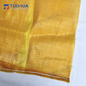 Lưới dây kéo túi nhựa màu đỏ cam PP Ống Leno lưới lưới túi 50*80cm - Product Image 2