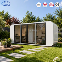 Maison préfabriquée modulaire en acier Apple Cabin avec installation rapide pour bureau de jardin, entrepôt, atelier, ou utilisation à distance