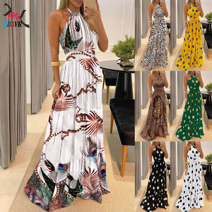 Vestido Maxi Casual de Verano 2025, Estampado Floral, Estilo Bohemio Vintage, Espalda Descubierta, para Mujer, en Oferta - Product Image 6