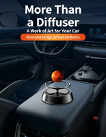 Diffuseur d'air de voiture rotatif à énergie solaire en alliage d'aluminium, décoration parfumée flottante étoilée pour véhicule