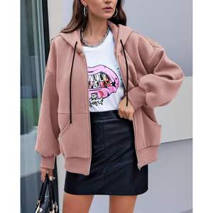 Chaquetas de Invierno con Capucha Extra Grandes para Mujer, Otoño 2025, Personalizadas, Manga Larga, Bolsillos con Cremallera, Ajuste Holgado, Talla XS - Product Image 6