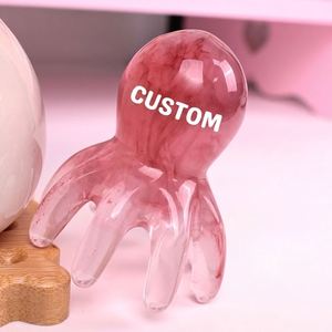 Scalp Gua Sha Comb Resin Octopus Head <b>Massager</b> Pink Meridian <b>Hair</b> Massage Tool Personalized Custom Self Care Gift for Her - Product Image 5