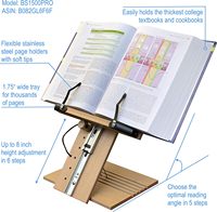 Support de lecture ergonomique portable, réglable en hauteur, pliable, à hauteur des yeux, pour lire sans utiliser les mains, pour les grands livres épais et lourds et les tablettes