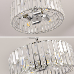 Lampadario Moderno <span class=keywords><strong>a</strong></span> Soffitto in Cristallo Cromato per Cucina, Corridoio, <span class=keywords><strong>Camera</strong></span> <span class=keywords><strong>da</strong></span> <span class=keywords><strong>Letto</strong></span>, Illuminazione per Ingresso Centrale - Product Image 3