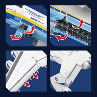 EN STOCK JJ9093 MOC Avion de transport An-225 Blocs de construction Modèle d'avion Briques Jouets d'assemblage pour garçons Coffret cadeau de Noël